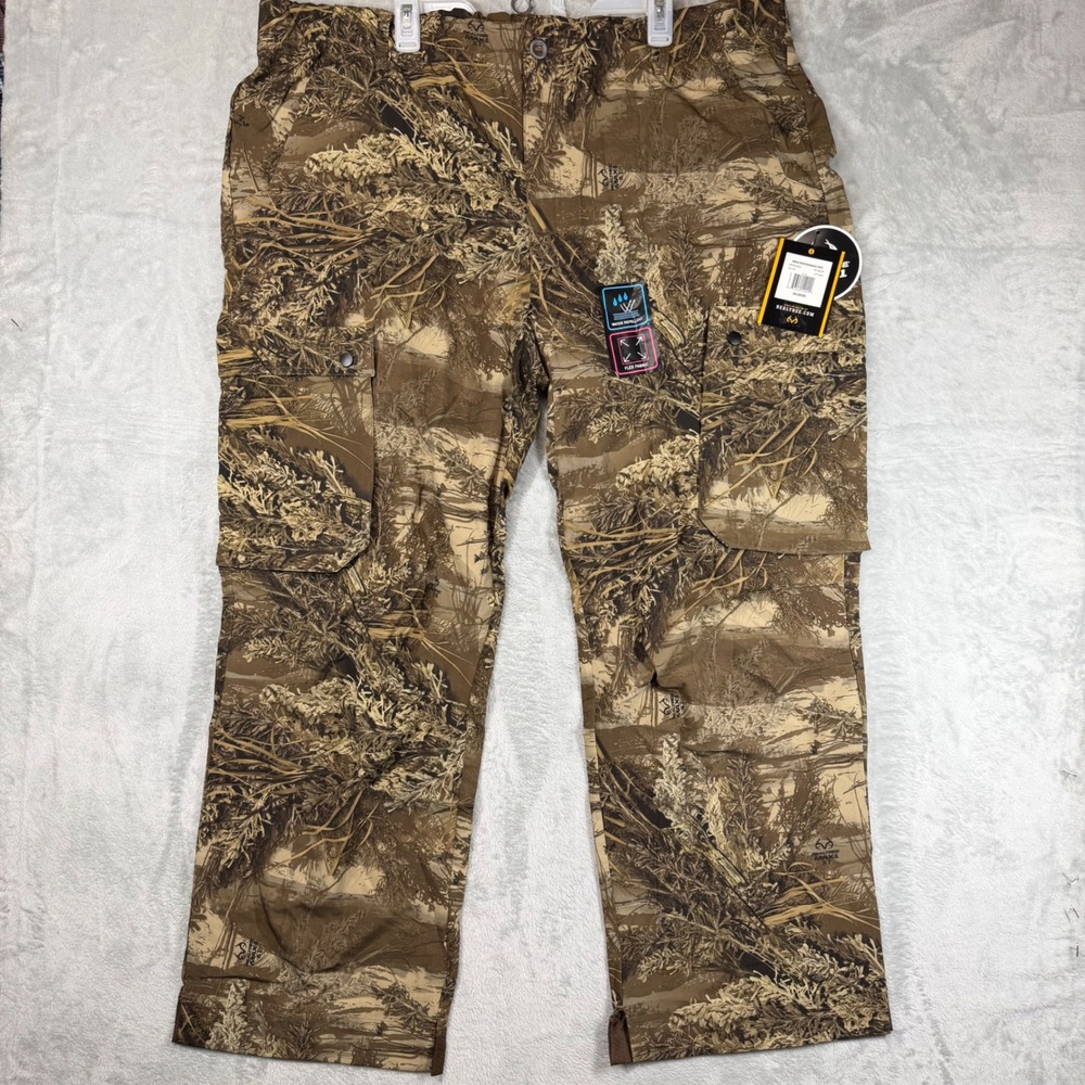 Realtree Max-1 XT Mens Performance Camo Cargo Pants Water Repellent 3XL 48/50